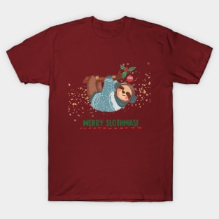 Christmas Sloth Merry Slothmas T-Shirt